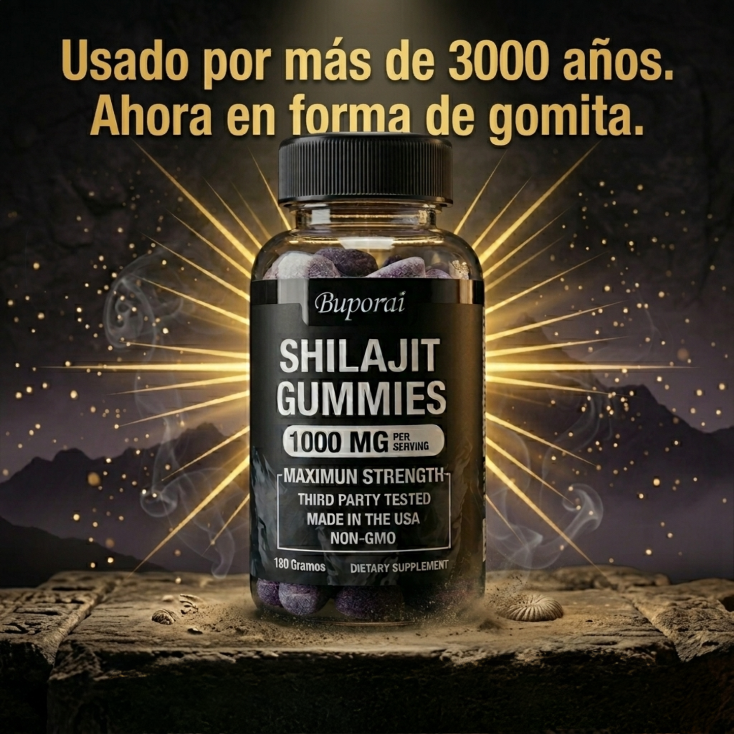 SHILAJIT GUMMIES™ - Energía Ancestral y Máximo Rendimiento Diario